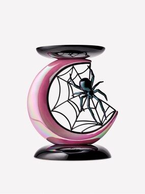Bath and body works Halloween 3 wick Candle Holder spider moon pedestal